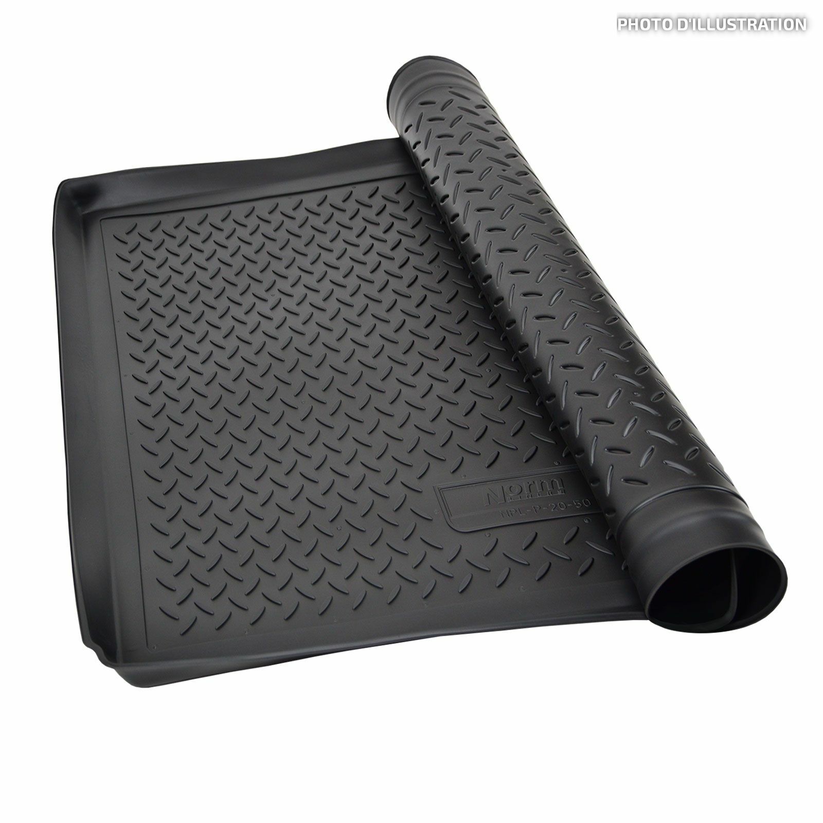 Tapis de coffre en TPE noir pour Audi Q5 modèles 2008 à 2016