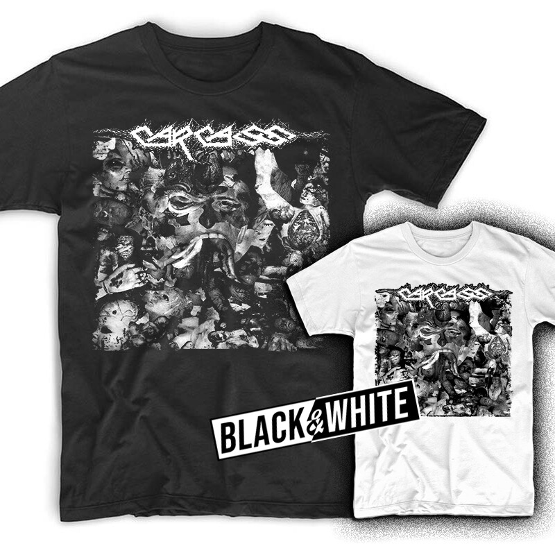 Carcass Reek of Putrefaction V2 album Tshirt BLACK WHITE sizes S