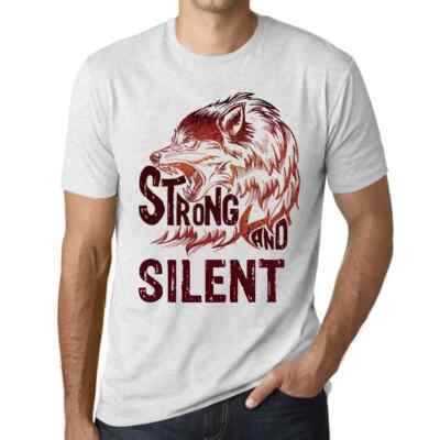 ULTRABASIC Herren T-Shirt Wolf stark und leise Strong Wolf And Silent