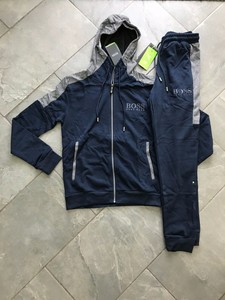 hugo boss dark blue tracksuit