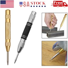 2PC Automatic Center Punch Strikes Surface Hammer Spring Loaded Window Breaker