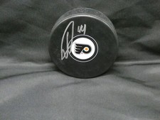 Nicolas Deslauriers Hand Signed Philadelphia Flyers Hockey Puck NHL Autograph