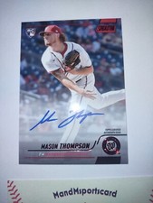 2022 Topps Stadium Club Base Auto Mason Thompson Red foil Rc Ssp /50 #SCBA-MTH
