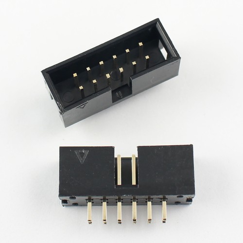 100-Pack 2.54mm 20-Pin Straight Male Shrouded Box Headers – PCB Connector Sockets 7 thumbnail image