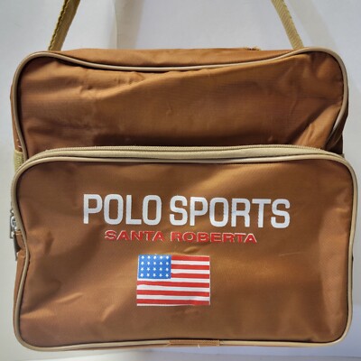 Vintage Santa Roberta Polo Sports Tan Crossbody Shoulder Bag