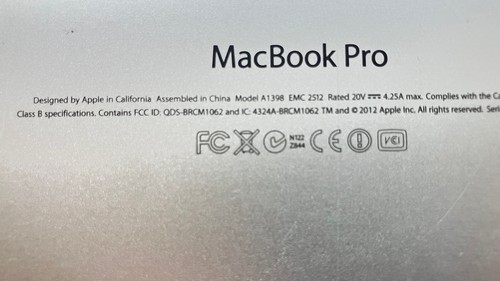 MacBookPro 15" i7-2.7GHz 3.7GHz Boost Mid 2012 1TB-SSD 16GB-RAM NVIDIA GeForceGT - Picture 14 of 16