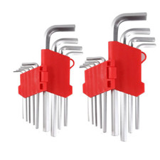 Kit 18 Chiavi esagonali a Brugola ad L Attrezzi Set Bricolage Lavoro Misure