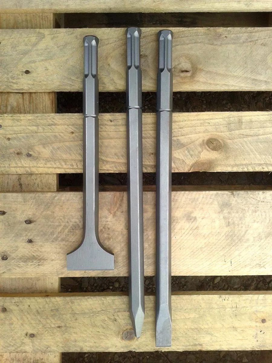 HILTI TE 1000 AVR Brand new Point Chisel 75 mm Bolster 3 pce Set VAT INCLUDED