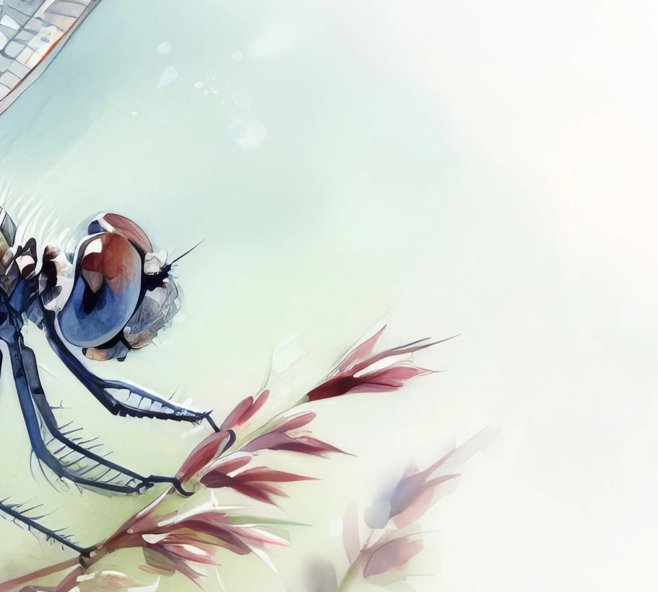 Elegante Impresión Artística Acuarela Libélula 10" x 8" - Decoración Inspirada en la Naturaleza Foto 4 de 4