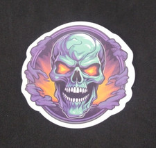 Colorful Crazy Cool  Creepy Evil Skeleton Sticker 2.38" x 2.5" P 