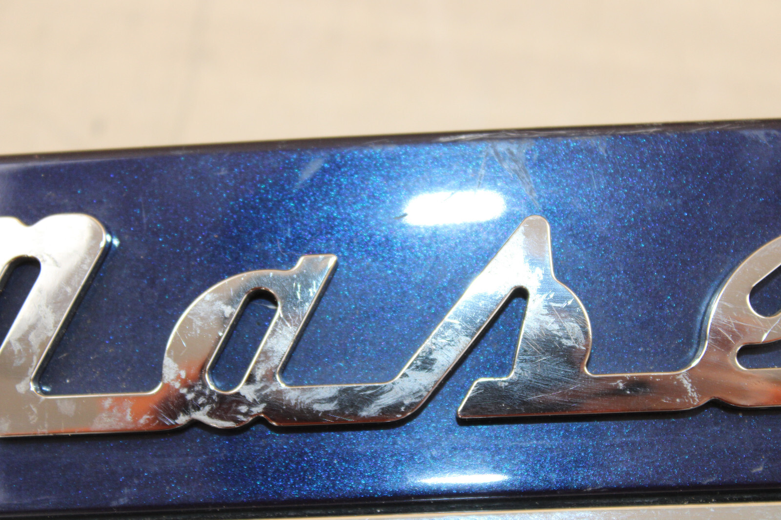 14-22 MASERATI GHIBLI DECKLID TRUNK LID MOLDING + CAMERA BLUE ORIGINAL OEM