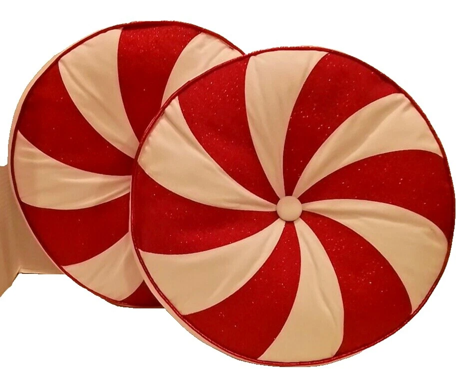 白色条纹复古/古董风家居装饰枕头