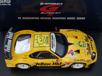 EBBRO 1:43 SCALE YELLOW HAT YMS TOYOTA SUPRA 2005 SUPER GT 500