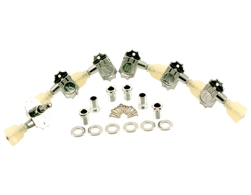 Kluson Revolution Tuners - 3x3 Pearloid button - Chrome KRG-3-CP