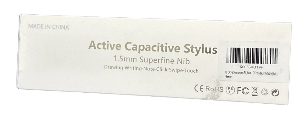 Active Capacitive Stylus Pen iOS & Android Touch Screen Pencil iPad Black - Image 2 of 2