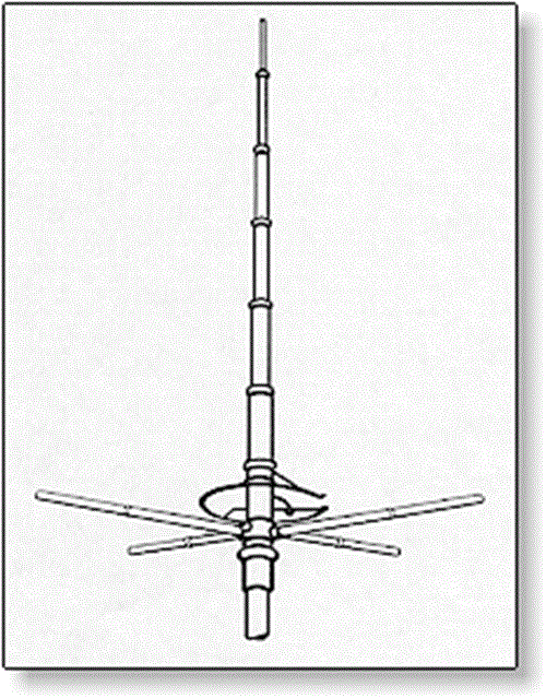 Maco V5000 5/8 Wave 5,000 Watt Ground Plane CB Collar Antenna 5dB Gain