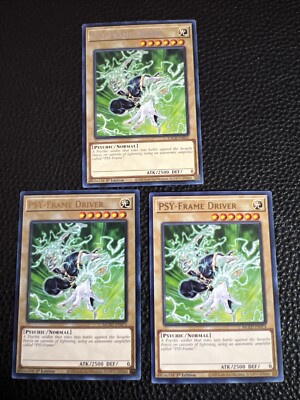 PSY-Frame Driver (x3) Mixed Lot Yugioh 1st Edition (New) Rare