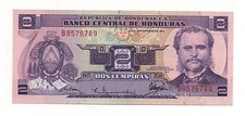 HONDURAS 2 LEMPIRAS 1976 PICK 61 UNC