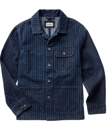 Taylor Stitch Fremont Jacket  Rinsed Indigo Dobby Denim 42 Large  New - product listing photo