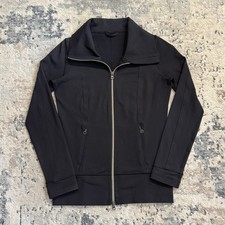 Lululemon Jacket Women  s 4 Black Full Zip Performance Stretch Active Athletic