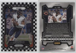 2023 Panini Prizm Black & White Checker Prizm Justin Fields #48