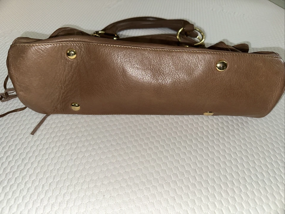 Bulga Medium Brown Half Dome Leather Tote Bag - Image 4 of 4