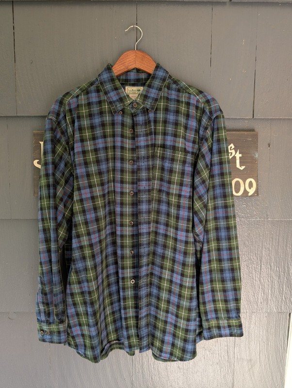 LL Bean Vintage Flannel Lot Size XL 100% Cotton GUC