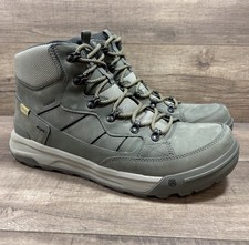 Oboz Burke Mid Gray Leather B-Dry Casual Hiking Boots Mens Size 12