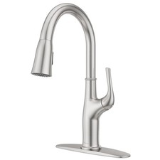 Pfister Highbury Kitchen Faucet with Pull Down Sprayer, Single Handle, High Arc.