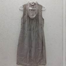 Suzi Chin for Maggy boutique dress light gray sleeveless sheath womens 6