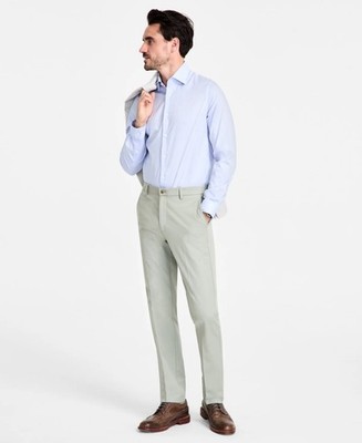 $95 NEW MICHAEL KORS Mens 38x30 Mint Green Stretch Bedford Dress Pants/Slacks