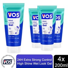 VO5 24HR Steady Control Wet Look Styling Gel 200ml Pack of 4