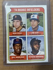 1974 Topps - Rookie Infielders Reggie Sanders, Bill Madlock, Jim Cox #600 (RC)