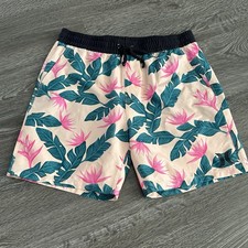 hurley MENS Phantom Classic BoardShorts Sz Medium Featuring Floral Hawaiian
