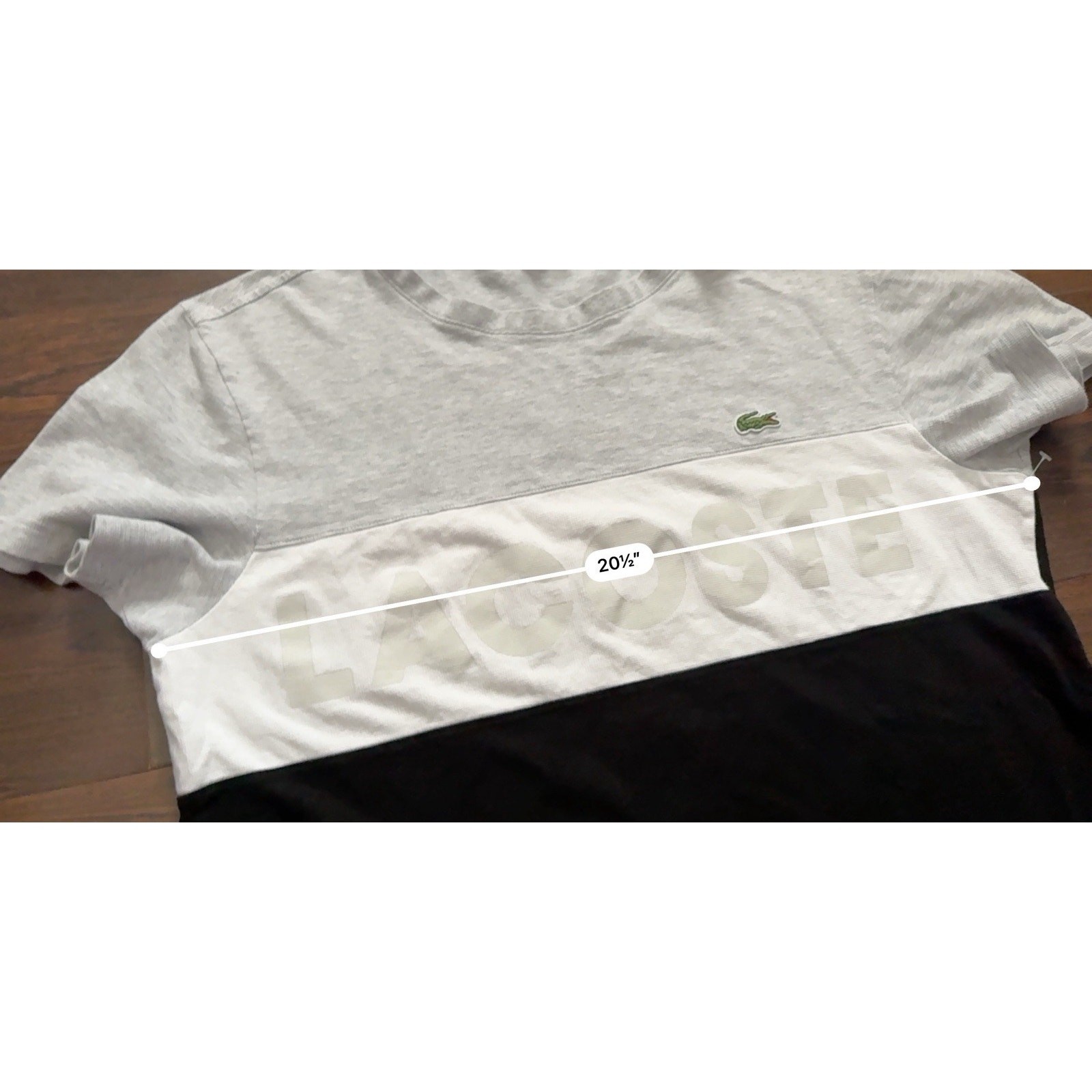 Lacoste Sport Spellout T-Shirt Black Grey Mens Tee SZ FR7 XL thumbnail 6