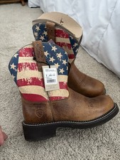 Ariat Western Womens Boots Old Glory X Toe American Flag Brown 10019950 9 B