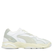 Chaussures Baskets PUMA homme Performer Luxe Blanc Blanche Cuir Lacets