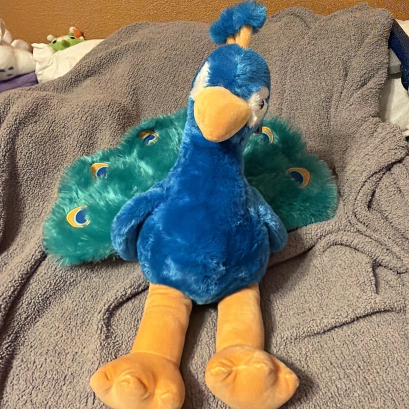 Build-A-Bear Peacock with Blue, Green, & Orange - NWT