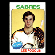Lee Fogolin #306 1975 Topps Buffalo Sabres Hockey Card NHL EX