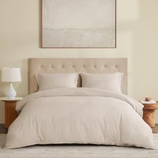 100 Linen Duvet Cover, Pure Natural French Flax Linen Queen Natural Linen