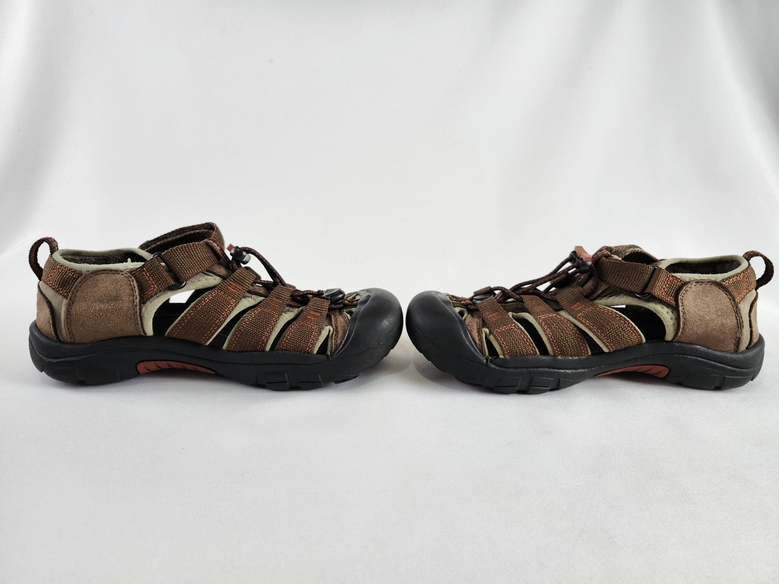 Sandali da trekking impermeabili KEEN Newport H2 outdoor verde marrone taglia 5 punta chiusa