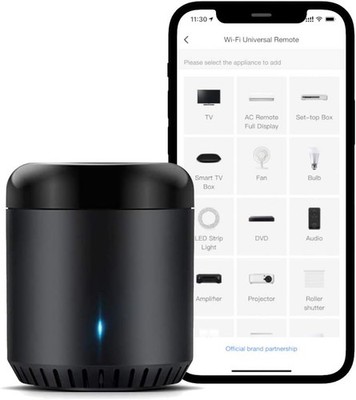 Broadlink RM Mini 3 Smart Home Hub WLAN IR Fernbedienung Universal Schwarz