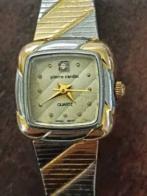 Pierre Cardin LPC 205 Dual Tone Women's Striped Dial Dress Watch 5' & 5 1/4 Wris