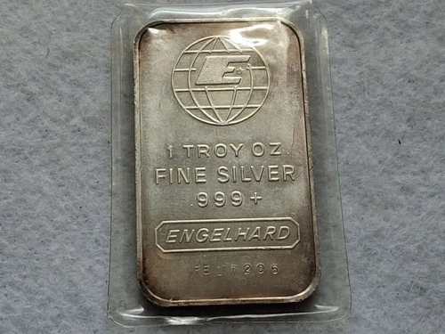 Englehard One Troy Ounce .999 Fine Silver Bar 1oz