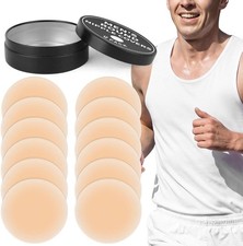 Nipple Covers Men Reusable Silicone, No Show Anti-Chafe Sweat-Resistant 12 PCS