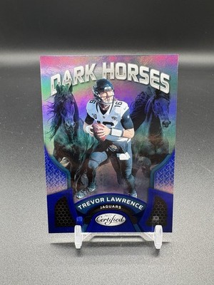 Trevor Lawrence 2022 Certified Football Dark Horses Blue Case Insert 27/75 Jags