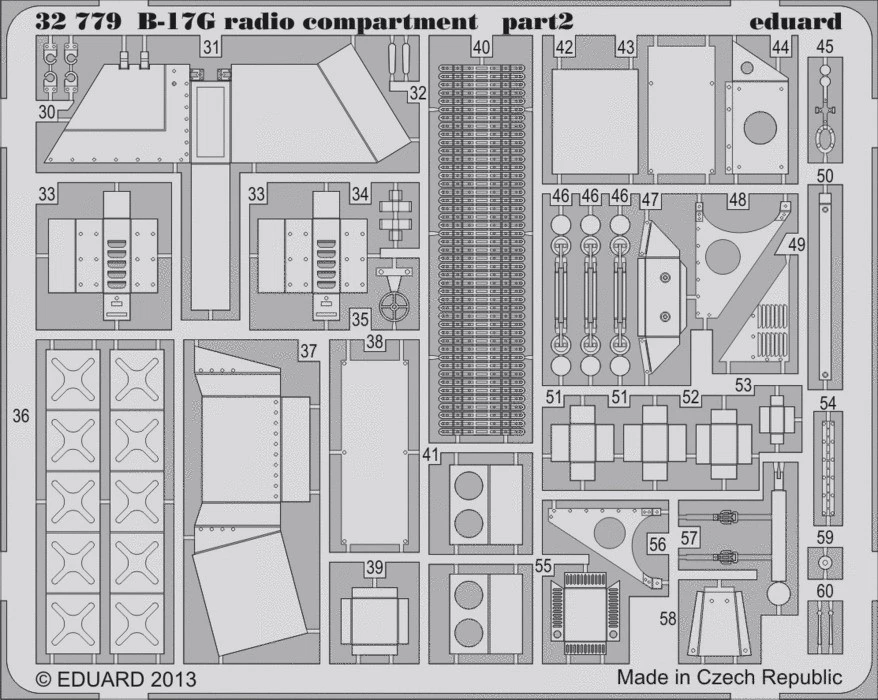 Compartimiento de radio Eduard 1/32 B-17G Flying Fortress (modelos Hong Kong) 32779 Foto 2 de 4