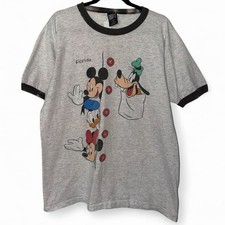 Vintage 90s Disney Mickey Mouse ringer tee t-shirt size large