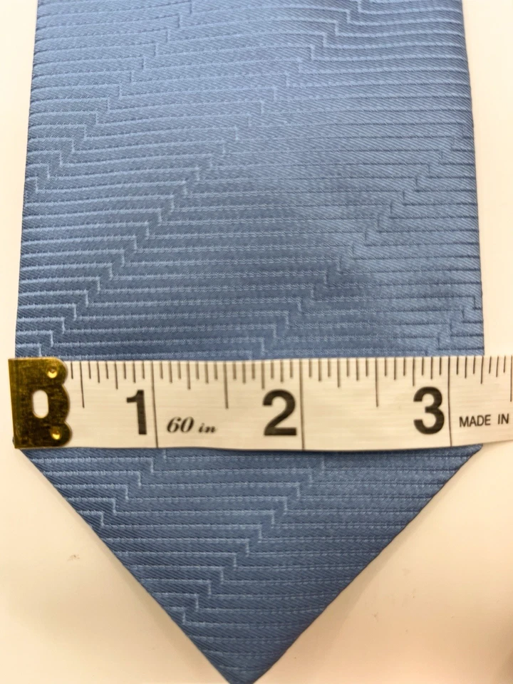 NUEVA CORBATA ARMANI Collezioni 100% Jacquard Azul Seda Hecha en Italia Foto 3 de 3