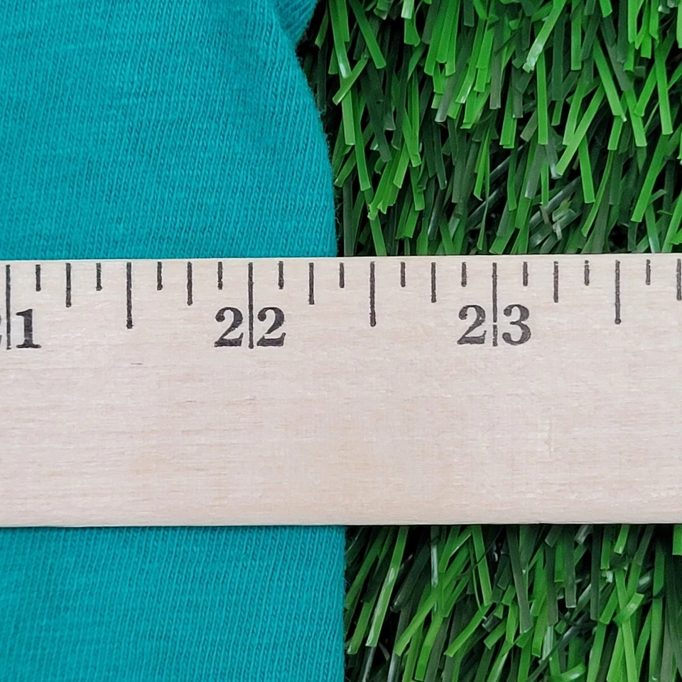 Vintage 90s Hawaii Dolphin Shirt Large 22x27 Blue Green Hawaiian - Image 4 of 4